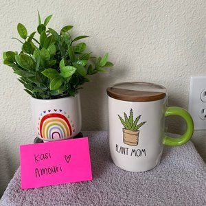 Rae Dunn plant mom mug